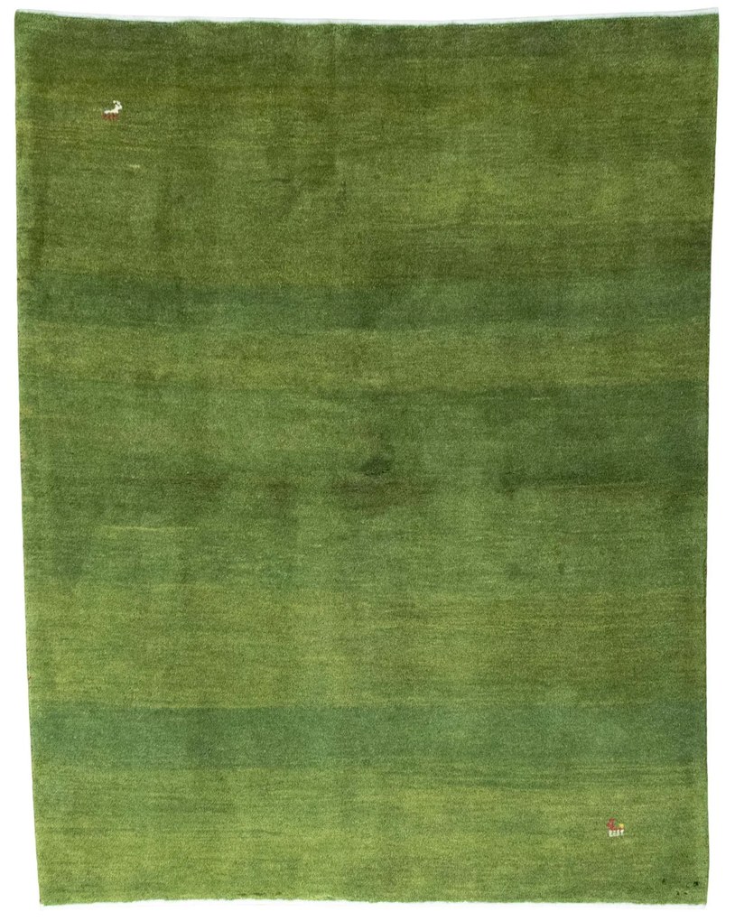 Gabbeh Tappeto persiano 200x160 Verde (Iran) Annodato A Mano