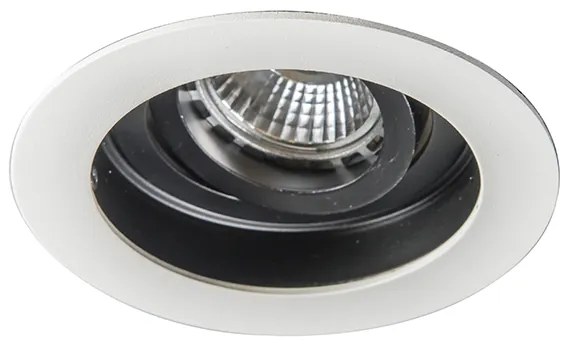 Faretto da incasso moderno bianco in acciaio set da 5 - Rondoo