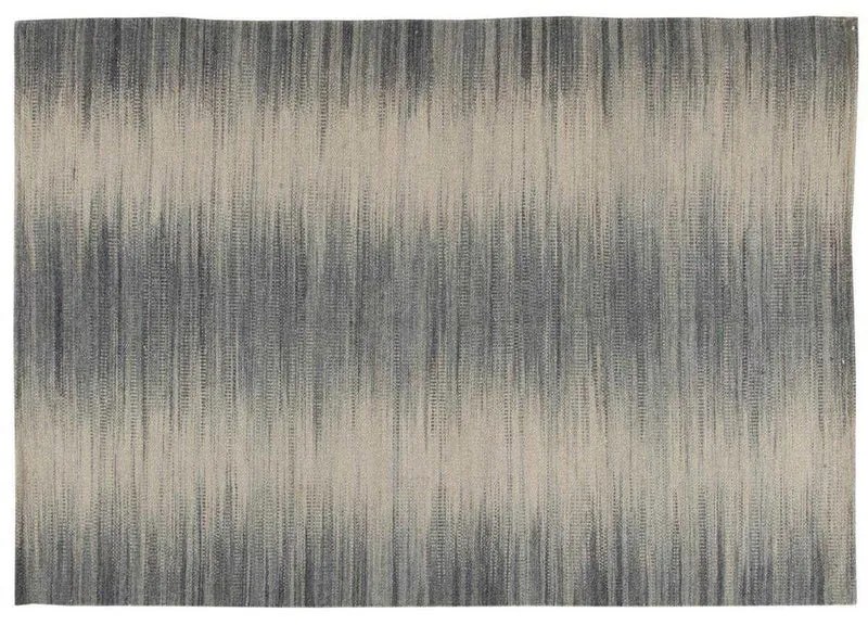 Tappeto Kilim ikat orientale in lana grigio, L 160 x L 100 cm