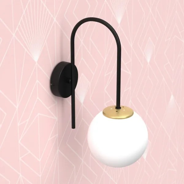 Applique CAMBRIDGE 1xE14/60W/230V nero/ottone