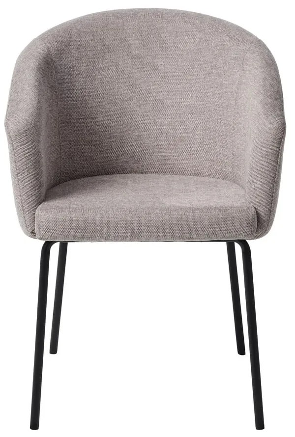 Sedia da pranzo grigio chiaro in imbottito con braccioli Easton – Unique Furniture