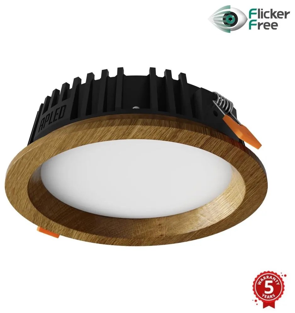APLED - Lampada LED RONDO WOODLINE LED/6W/230V 3000K diametro 15 cm quercia legno solido