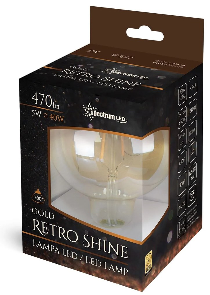 Bulbo Lampadina Decorativa LED Calda E-27 230V 5W Edison 14461