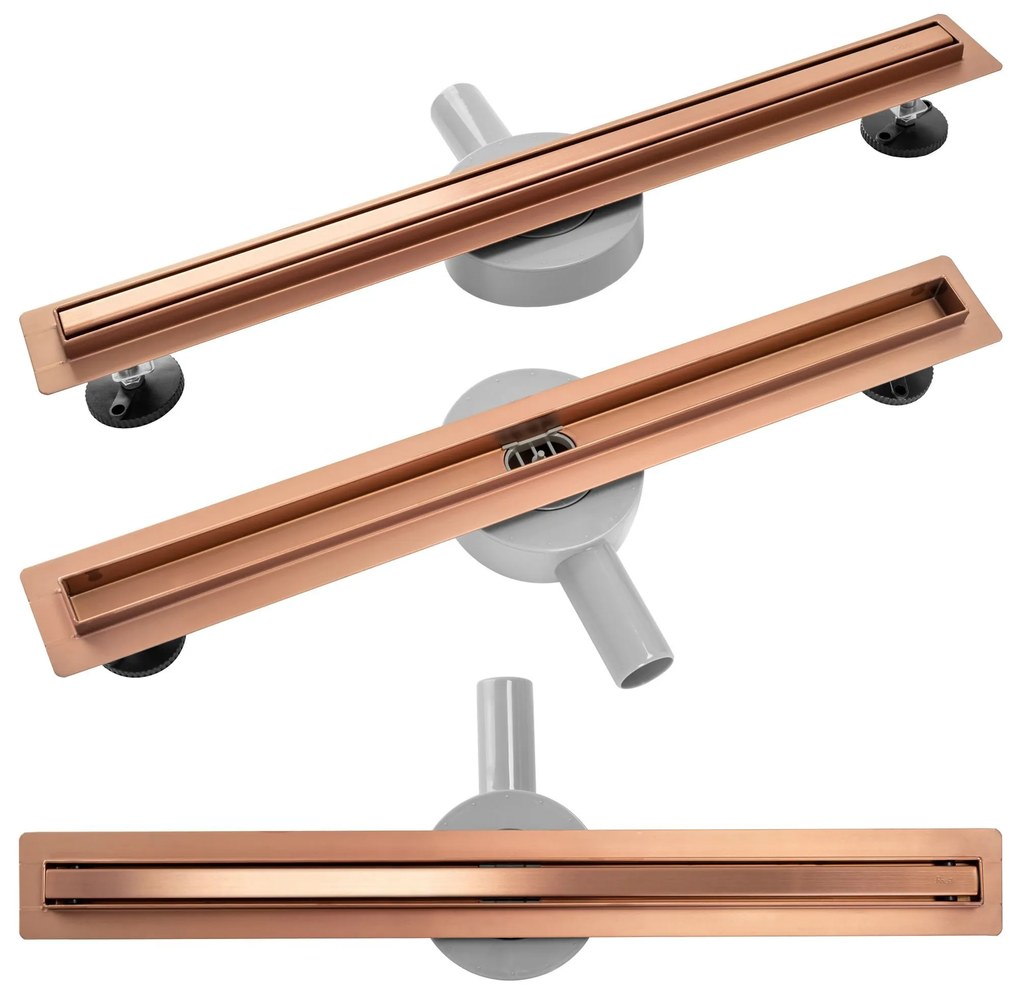 Canalina di scarico Rea NEO SLIM PRO brushed copper 70