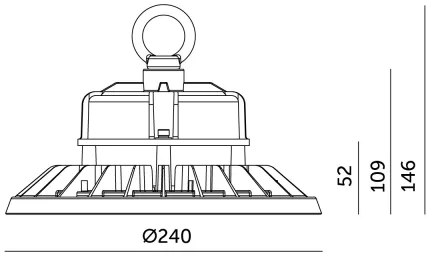 Plafoniera LED industriale RIO PRO HIGHBAY LED/100W/230V 4000K IP65