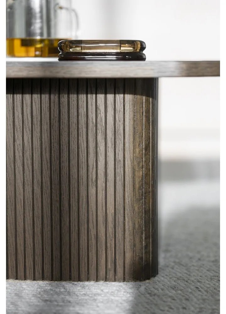 Tavolino marrone scuro in rovere ø 80 cm Sullivan - Rowico