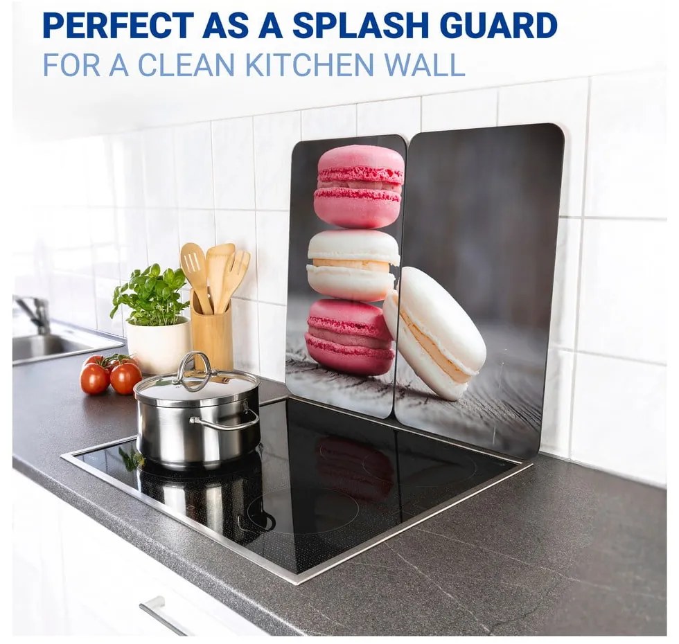 Set di 2 copri stufe in vetro, 52 x 30 cm Macarons - Wenko