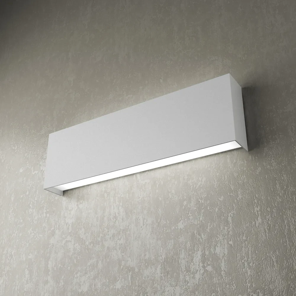 Applique Moderna Wally Metallo Grigio 2 Luci 2G11 40Cm