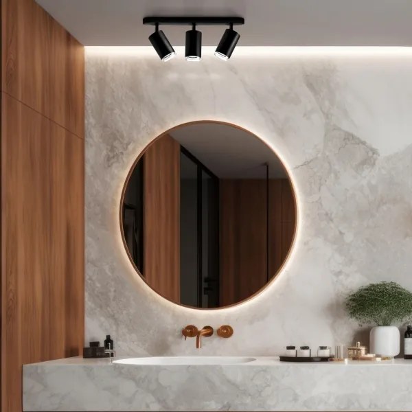 Faretto da bagno dimmerabile LED RGBW TURYN 3xGU10/6W/230V IP44 nero