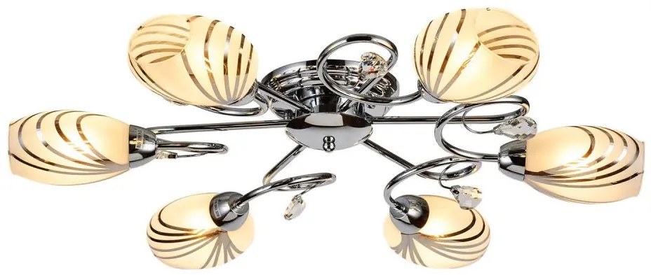 Brilagi - Lampadario a plafone MEGAPOLIS 6xE14/60W/230V cromo lucido