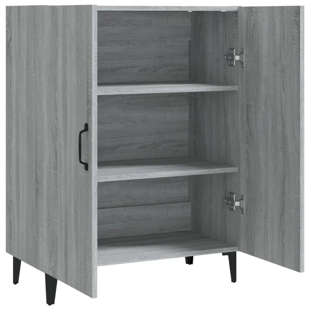 Credenza grigio sonoma 70x34x90 cm in legno multistrato