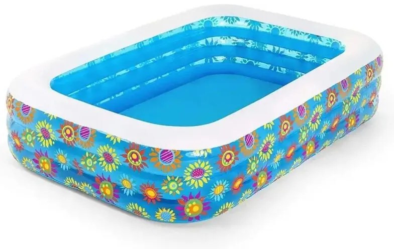 Bestway Piscina Gonfiabile per Bambini Blu 229x152x56 cm