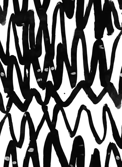Rebel Walls Carta da parati panoramica Pulse of Passion - Black