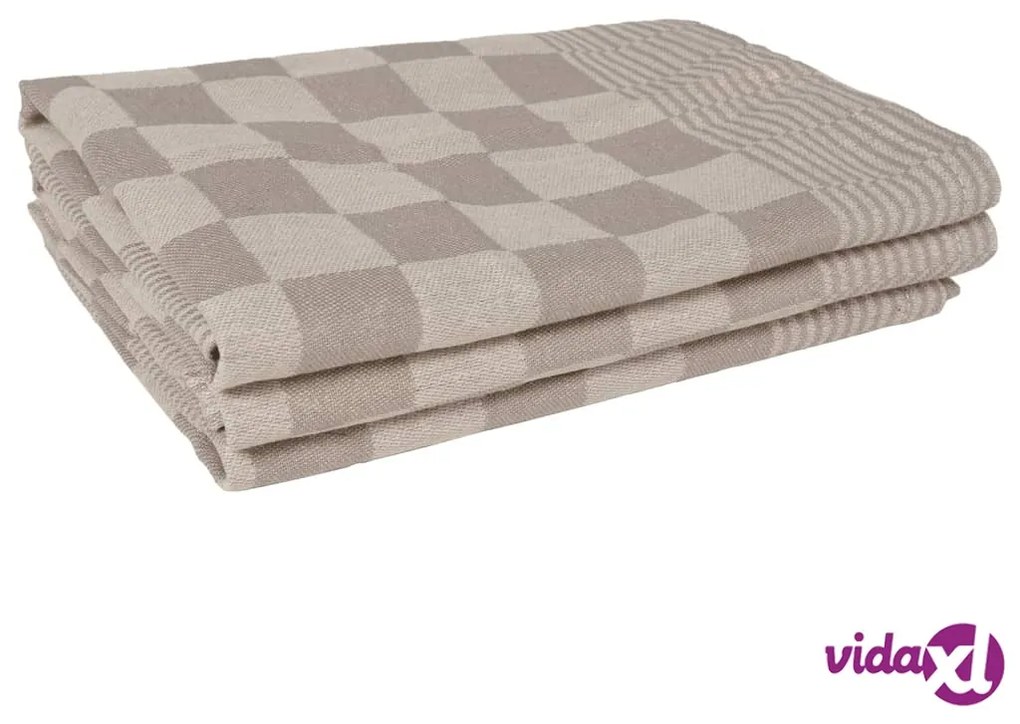 vidaXL Set Strofinacci 15 pz con Guanti Forno e Presine Cotone Grigio