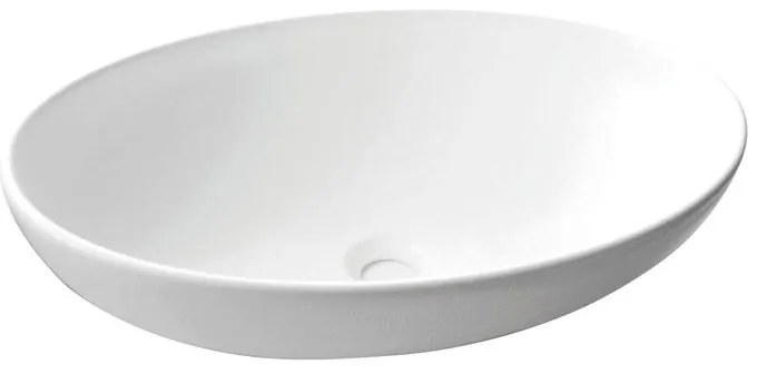 Lavabo da appoggio Eklettica ovale in ceramica bianco
