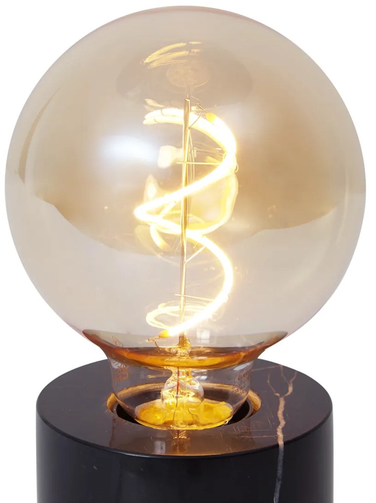 Lampada da tavolo moderna nera in marmo - Marissa