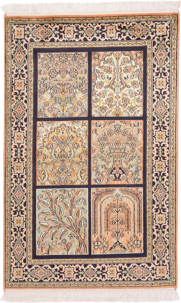 Cashmere Silk Tappeto 100x60 (Indian) Annodato A Mano