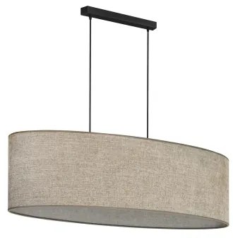Duolla - Lampadario a sospensione con filo OVAL 2xE27/15W/230V marrone