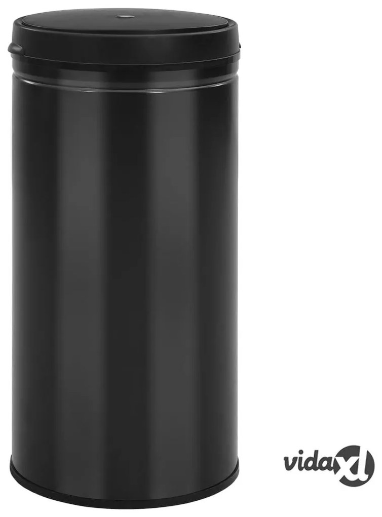 vidaXL Pattumiera Automatica con Sensore 70 L Acciaio al Carbonio Nero