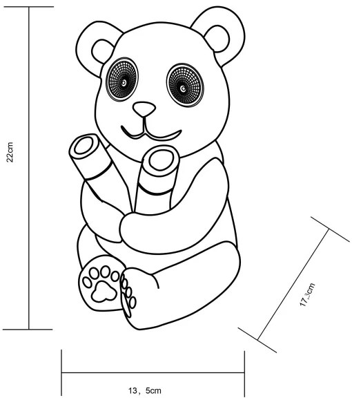 Globo 33876 - Lampada solare LED SOLAR LED/0,12W/3V IP44 panda