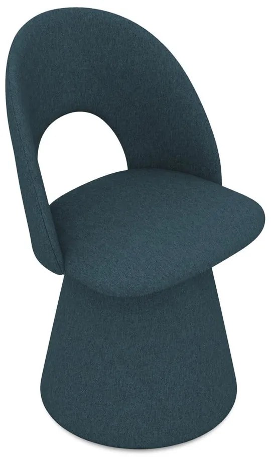 Sedia da pranzo color petrolio in imbottito Kalo – Makamii