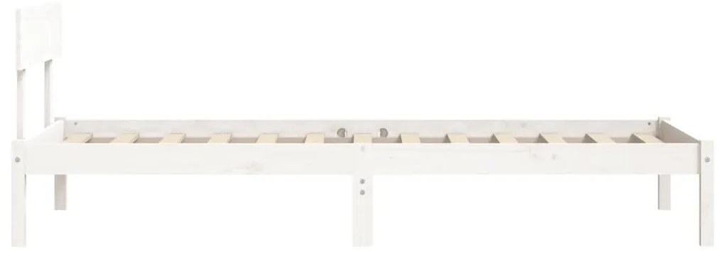 Giroletto bianco 75x190 cm small single legno massello di pino