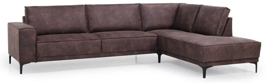 Divano angolare in similpelle marrone (angolo destro) Copenhagen - Scandic