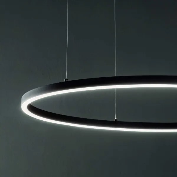 Ideal Lux - Lampadario LED a sospensione con filo ORACLE SLIM LED/89W/230V 4000K diametro 150 cm nero