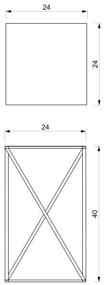 Portafiori  40x24 cm oro