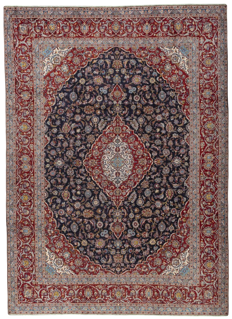 Kashan Tappeto persiano 300x410 Blu (Iran) Annodato A Mano