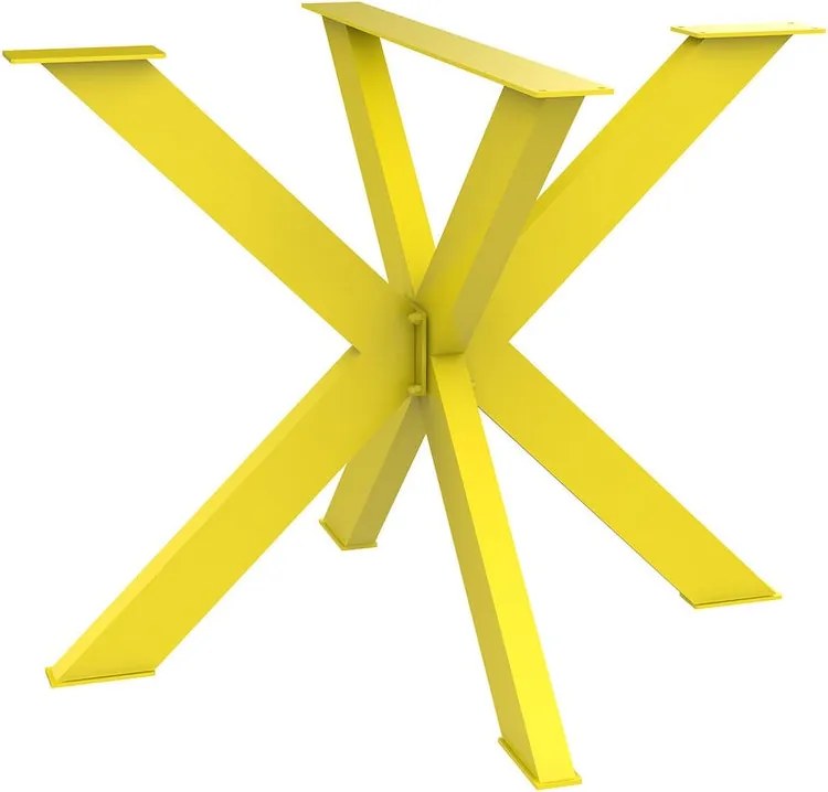 Gamba per mobili STEELMI Stella in acciaio giallo lucido L 87 x P 90 x H 72 cm