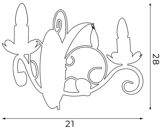 Applique LUCE 2xE14/60W/230V