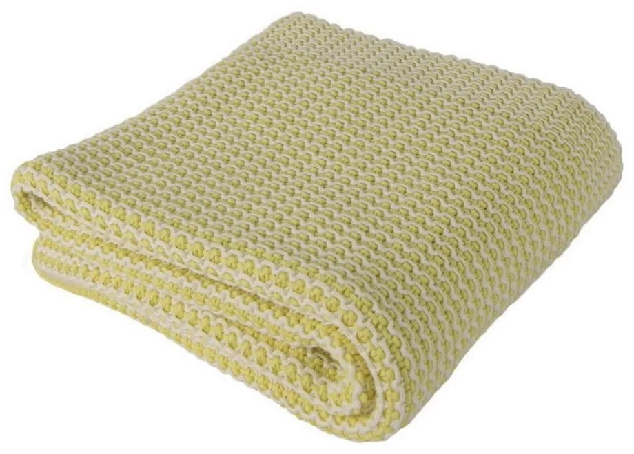 Kids Soffice coperta di cotone giallo, 90 x 90 cm - Homemania Decor