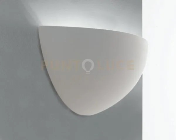 Applique a parete abel bianca 2 luci attacco e14 41x17x13cm in gess...