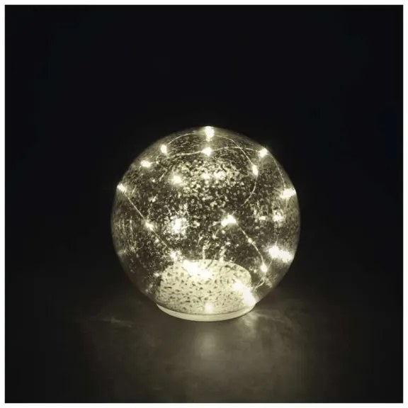 Decorazione natalizia LED — 20 LED, alimentazione 3x AA, sfere Ø 15 cm