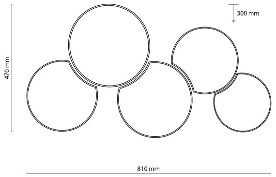 Plafoniera MONA 5xE27/15W/230V bianco
