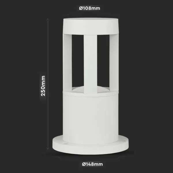 LED Lampada da esterno LED/10W/230V 25cm 6400K IP65 bianco