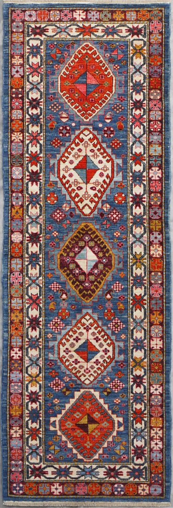 Kazak Tappeto 80x250 (Pakistan) Annodato A Mano