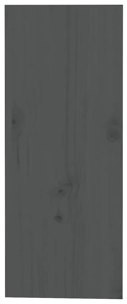 Portabottiglie Grigio 62x25x62 cm in Legno Massello di Pino