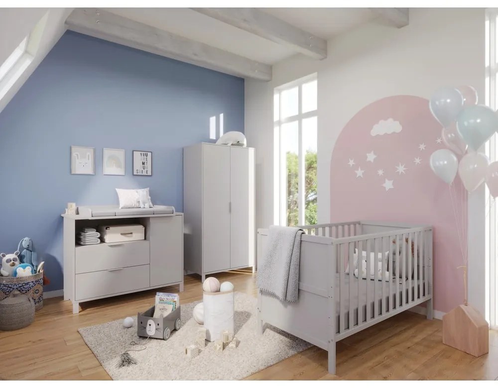 Cassettiera per bambini color crema con fasciatoio 115x102x77 cm Alkmaar – Germania