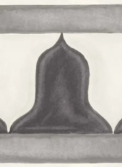 Cole & Son Carta da parati Zellige Border - Soot & Snow