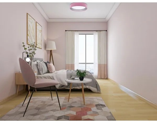 Plafoniera LED dimmerabile SMART GALAXY LED/24W/230V rosa/argento + tc