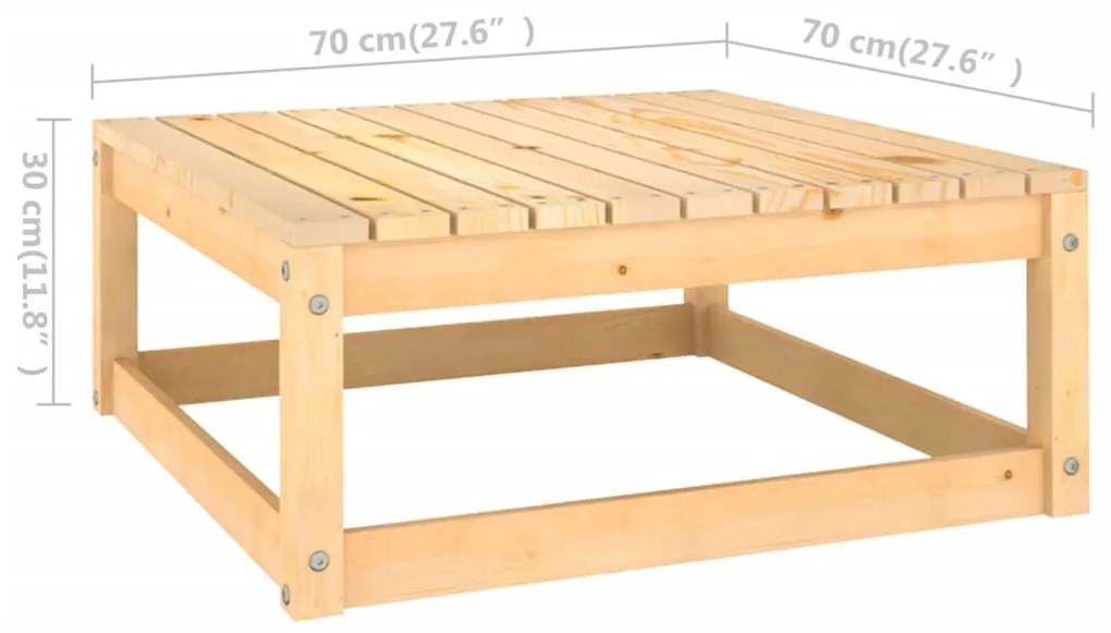 Set Divani da Giardino 7 pz con Cuscini Legno Massello di Pino