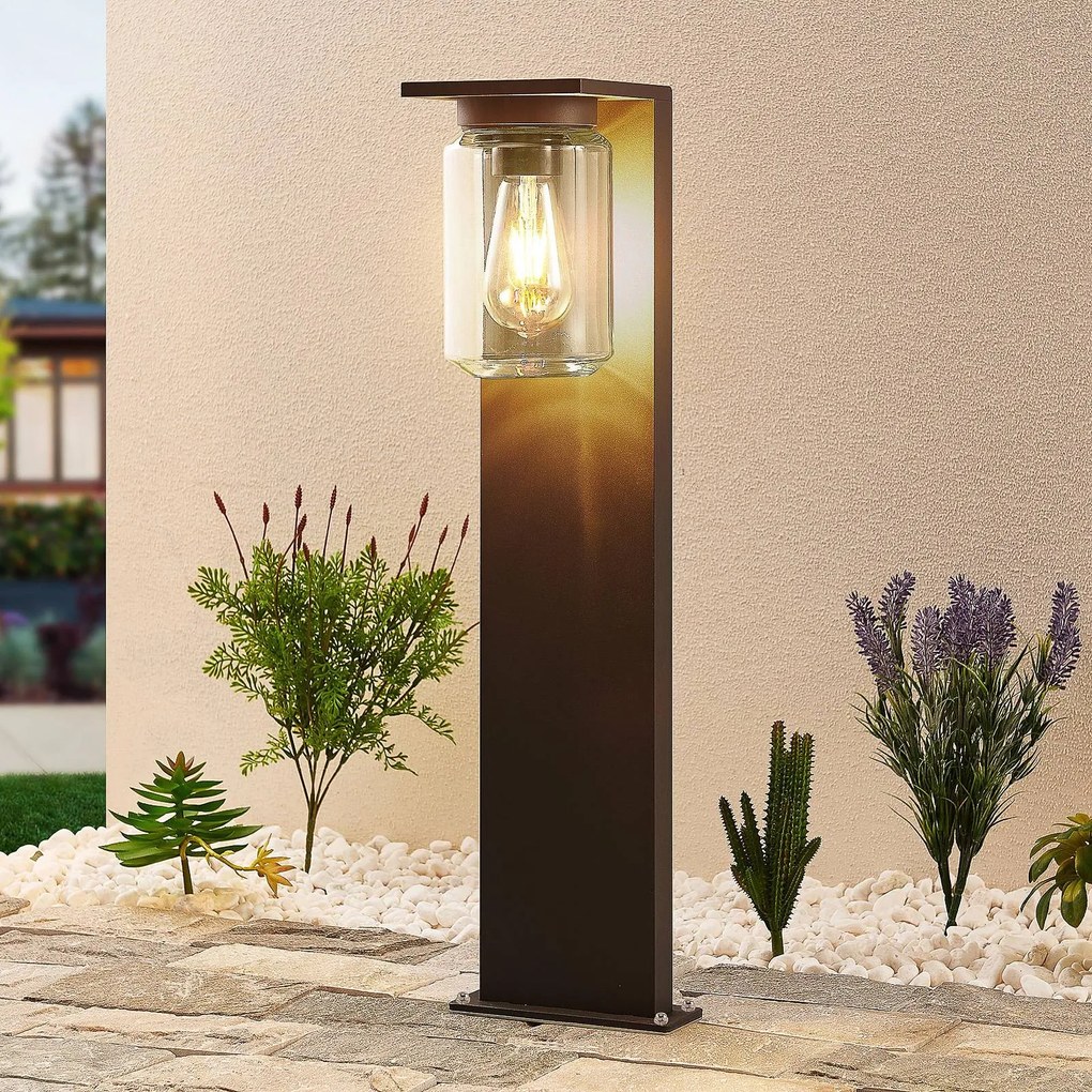 Lampioncino da giardino Semka Lucande, dimmerabile, Nero, Alluminio, Moderno, Lampada da esterni