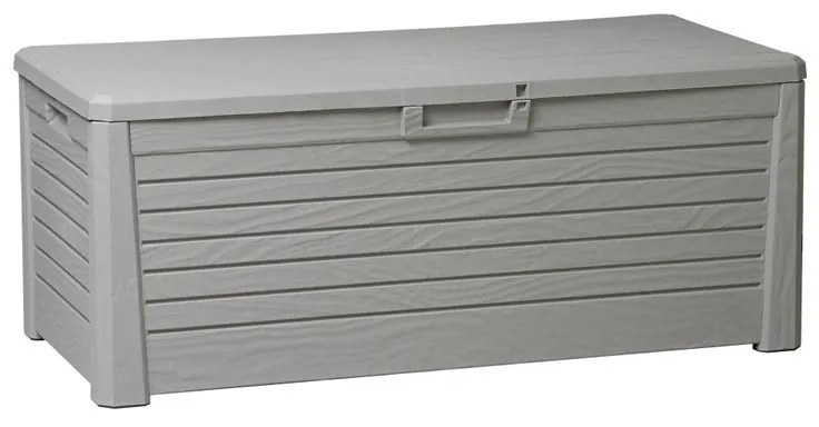 Baule panchina Florida in polipropilene grigio L 148 x H 60 x P 72 cm