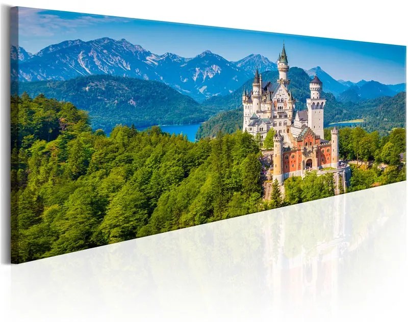 Quadro Magic Places  Neuschwanstein Castle  Colore Beige, Dimensioni e Misure 120x40