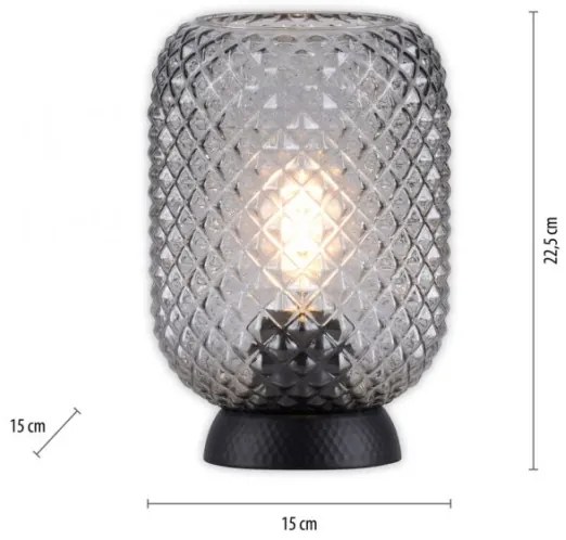 JUST LIGHT. 14906-18 - Lampada da tavolo REISHI 1xE27/40W/230V nero