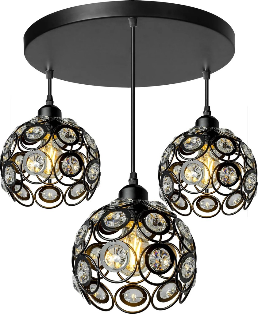 LAMPADA PENSILE PALLA CRISTALLO APP209-3CPR