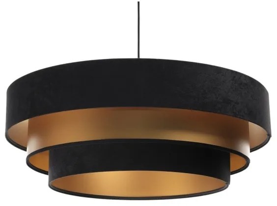 Lampadario su filo TRINITI 1xE27/60W/230V nero/oro