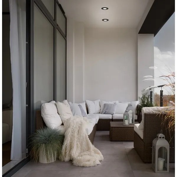 Azzardo AZ5390 - Lampada da incasso bagno ROMOLO 1xGU10/50W/230V IP65 nero